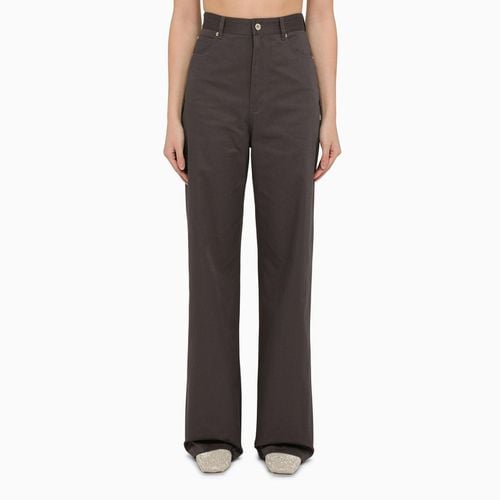 Grey cotton wide trousers - Loewe - Modalova