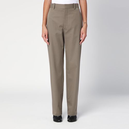 Khaki silk and cotton trousers - Loewe - Modalova