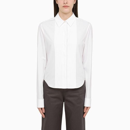 White pleated cotton shirt - Loewe - Modalova