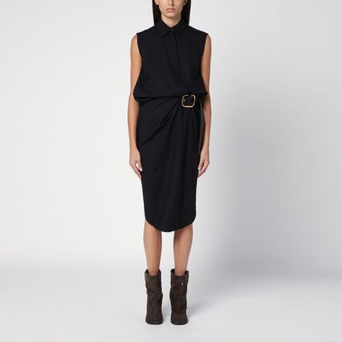 Black belted dress in wool - Loewe - Modalova