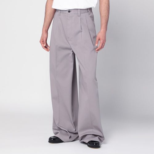 Wide grey cotton trousers - Maison Margiela - Modalova