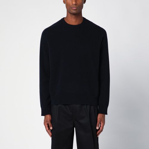 Navy blue crew-neck sweater in wool - Maison Margiela - Modalova