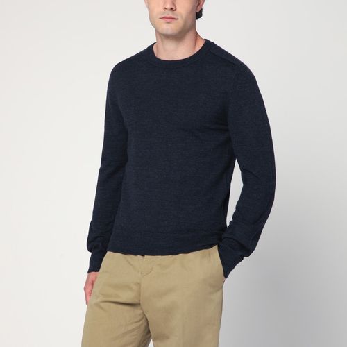 Navy blue wool sweater - Maison Margiela - Modalova
