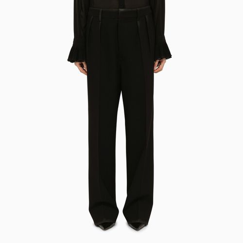 Black wool wide trousers - Maison Margiela - Modalova