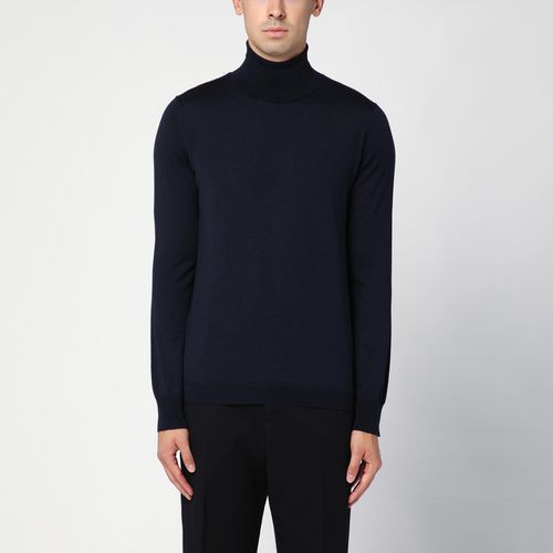 Marineblauer Pullover mit Stehkragen aus Wolle - Maison Margiela - Modalova