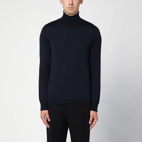 Turtleneck pullover in navy wool - Maison Margiela - Modalova