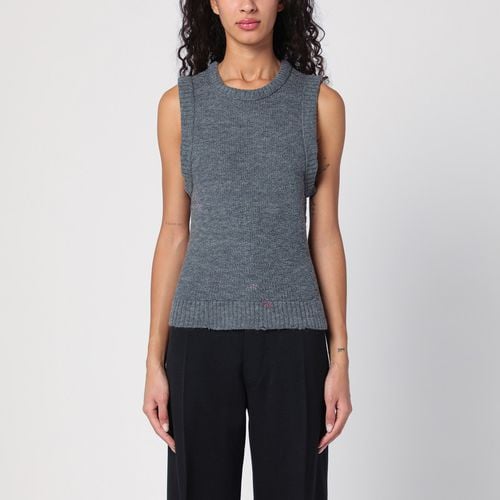 Grey knitted sleeveless top - Maison Margiela - Modalova