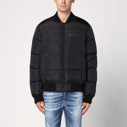 Black nylon Puffer bomber jacket - Dsquared2 - Modalova