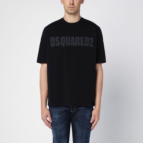 Black cotton T-shirt with logo - Dsquared2 - Modalova