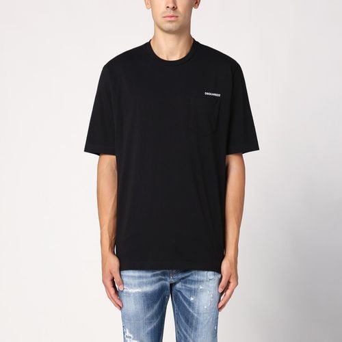 Black cotton crew-neck T-shirt - Dsquared2 - Modalova