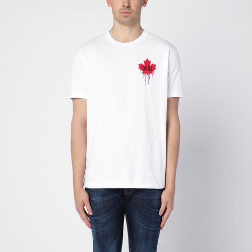 White cotton T-shirt with logo - Dsquared2 - Modalova