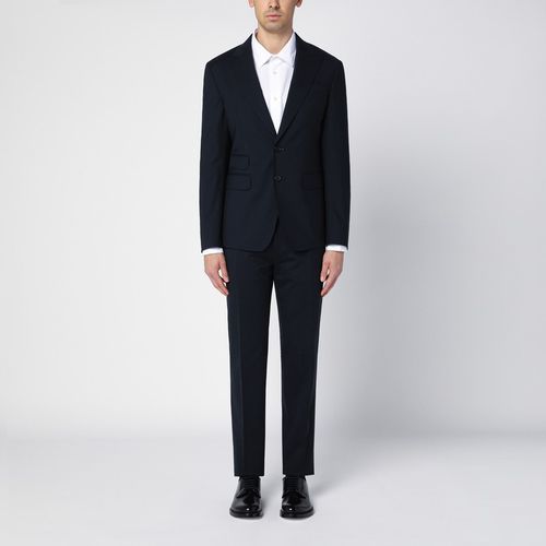 Navy blue single-breasted wool suit - Dsquared2 - Modalova