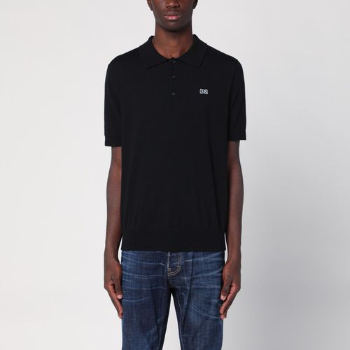 Black knitted D2 polo shirt - Dsquared2 - Modalova