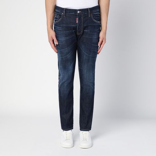 Dark Clean Wash Skater Navy Denim Jeans - Dsquared2 - Modalova