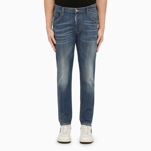 Regular blue washed denim jeans - Dsquared2 - Modalova