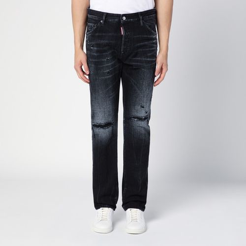 Jeans slavato in denim con usure - Dsquared2 - Modalova