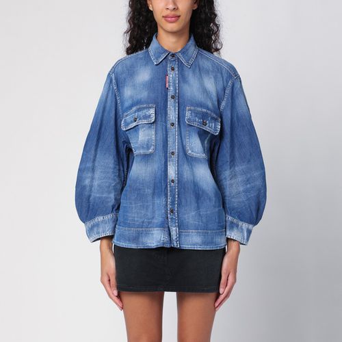 Camicia Dean in denim slavato - Dsquared2 - Modalova