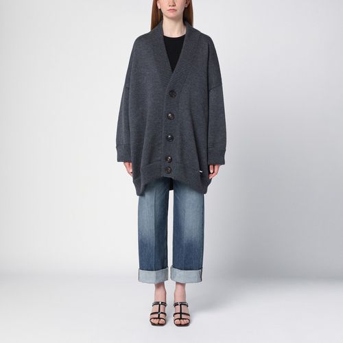 Grey wool maxi cardigan - Dsquared2 - Modalova