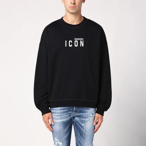 Icon black crew-neck sweatshirt - Dsquared2 - Modalova