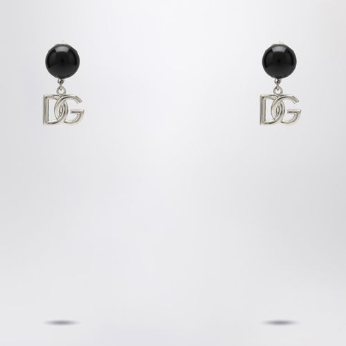 Black earrings with silver DG logo - Dolce&Gabbana - Modalova