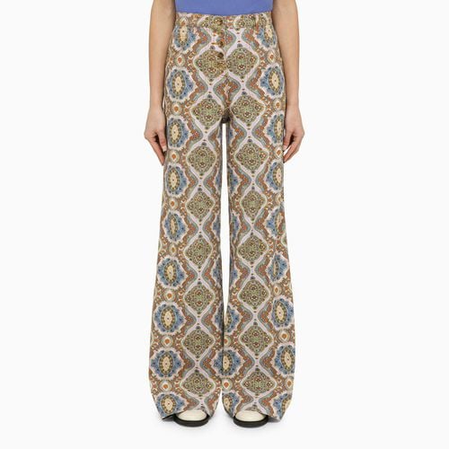 Multicoloured cotton wide-leg trousers - ETRO - Modalova