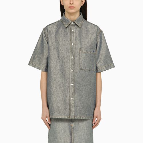 Grey denim short-sleeved shirt - DARKPARK - Modalova