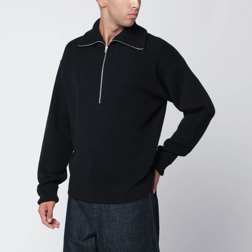 Charcoal grey wool-blend cardigan - LEMAIRE - Modalova
