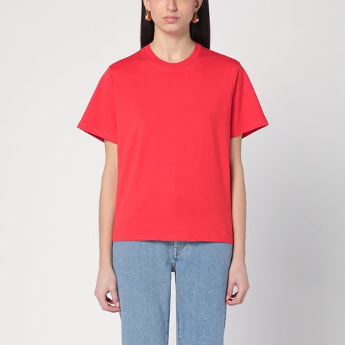 Red cotton crew-neck T-shirt - Loulou Studio - Modalova