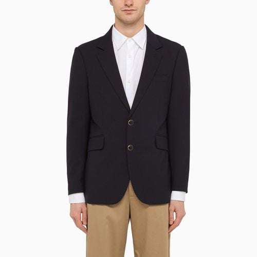 Navy single-breasted jacket in wool blend - PT Torino - Modalova