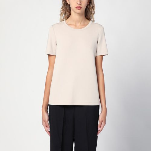 Ecrufarbenes T-Shirt aus Baumwollgemisch - 'S Max Mara - Modalova