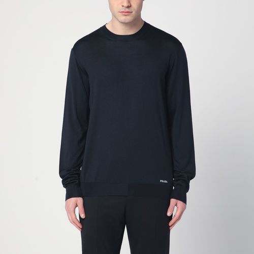 Blue recycled silk jumper - Prada - Modalova