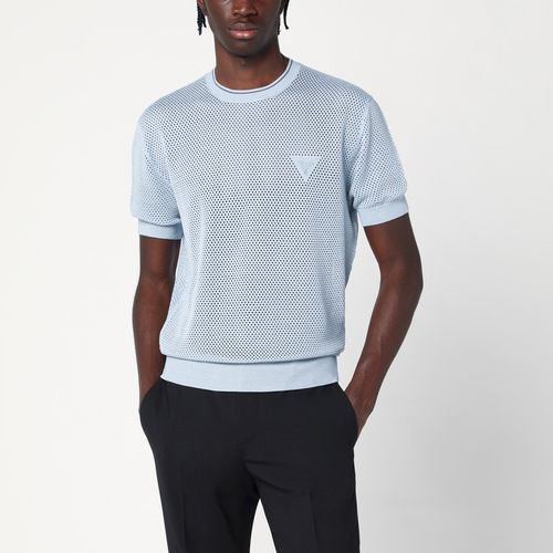Short-sleeved perforated shirt - Prada - Modalova