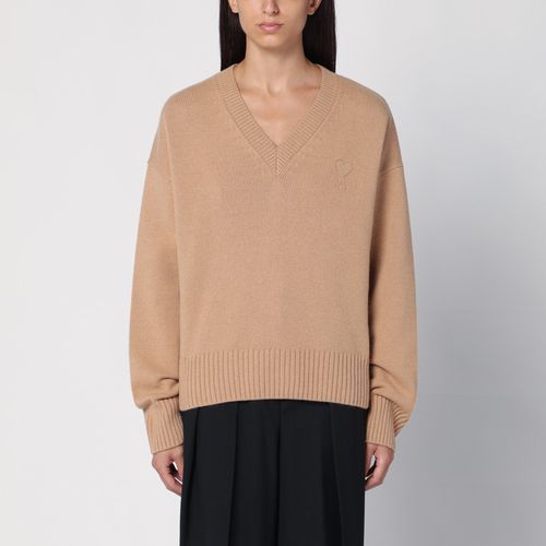 Maglione Ami De Coeur beige - Ami Paris - Modalova