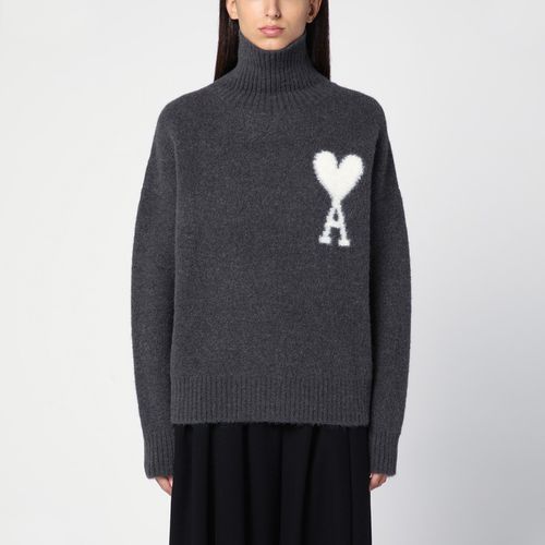 Dark Ami De Coeur turtleneck sweater - Ami Paris - Modalova