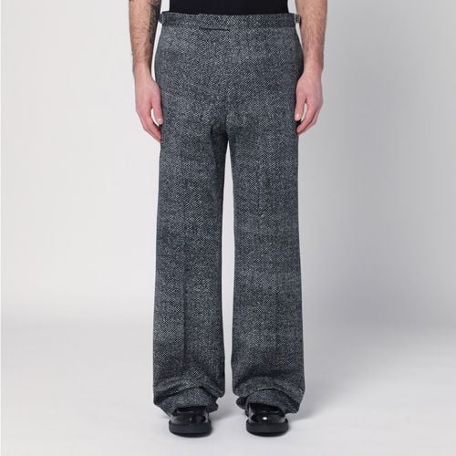 Black/white herringbone pants - Prada - Modalova