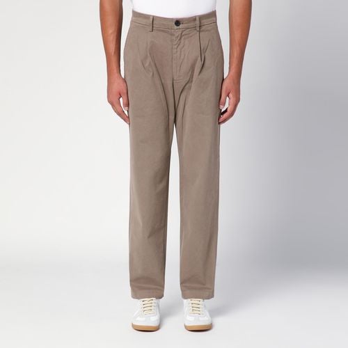 Dove-coloured cotton trousers - Department 5 - Modalova