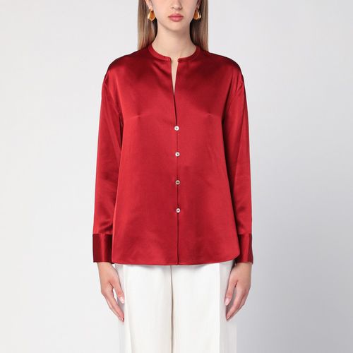 Camicia rosso scarlatto in seta - Vince - Modalova