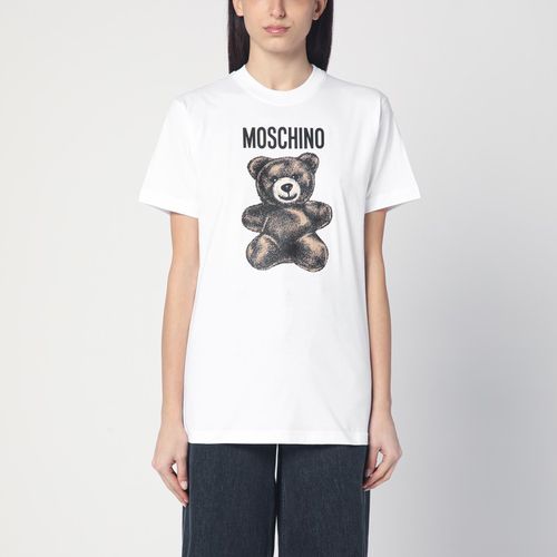 T-shirt Teddy Bear bianca in cotone - Moschino - Modalova