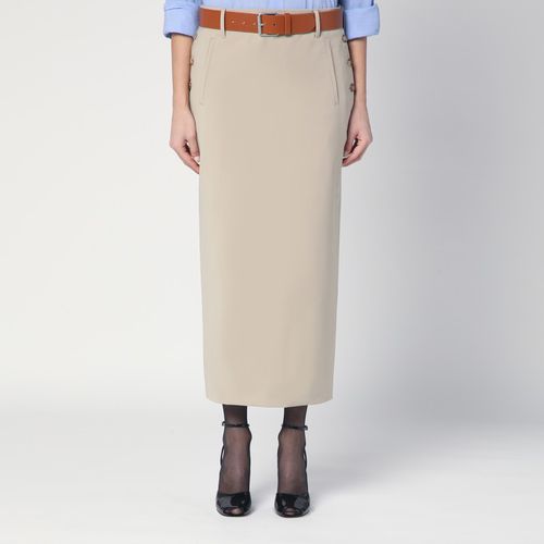 Jupe with beige wool skirt - Moschino - Modalova