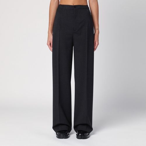 Anthracite wool palazzo trousers - Loulou Studio - Modalova