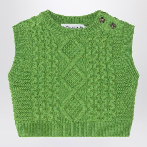 Green wool-blend cable-knit gilet - Bonpoint - Modalova