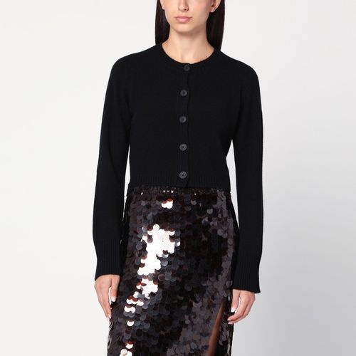 Black cropped cashmere cardigan - LouLou De Saison - Modalova
