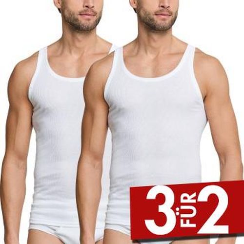 P Essentials Double Rib Undershirts Weiß Baumwolle Medium Herren - Schiesser - Modalova