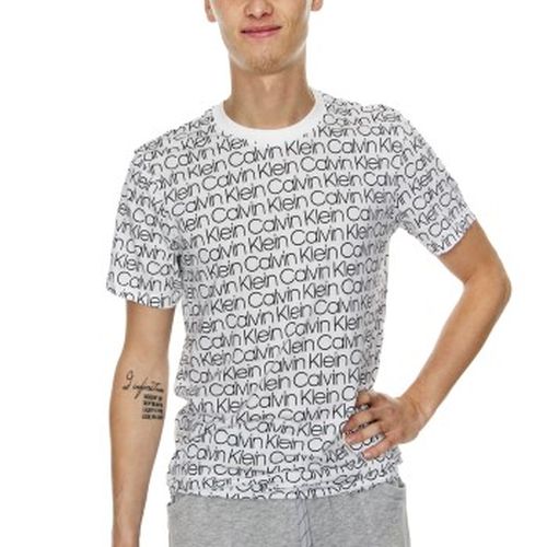 Compact Flex SS Crew Neck Weiß Baumwolle Large Herren - Calvin Klein - Modalova