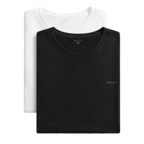 P Basic Crew Neck T-Shirt Schwarz/Weiß Baumwolle Medium Herren - Gant - Modalova