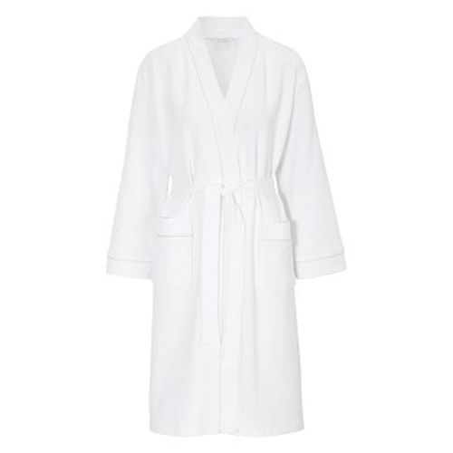 Waffle Knit Robe Weiß Baumwolle Large Damen - Damella - Modalova