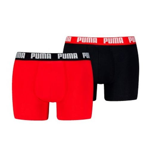 P Men Everyday Basic Boxer Rot/Schwarz Baumwolle Small Herren - Puma - Modalova