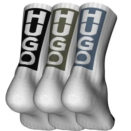 P Back Label Socks Weiß/Grün Gr 39/42 - HUGO - Modalova