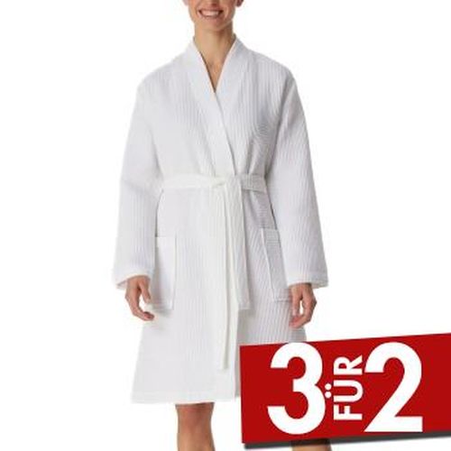 Essentials Waffle Bathrobe Weiß Baumwolle Medium Damen - Schiesser - Modalova