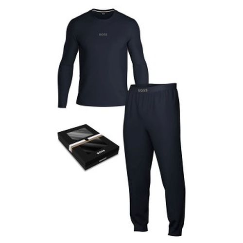 Xmas Long Pyjama Set Dunkelblau Baumwolle Medium Herren - BOSS - Modalova